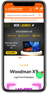 hi woodman website mobile view