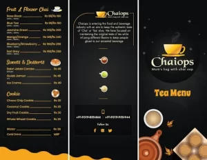 chaiops tea cafe food menu