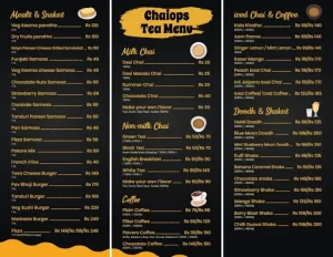 chaiops tea cafe food menu