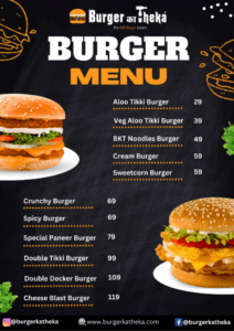 Burger Ka Theka Menu