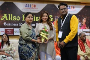 Actress bhagyashree at franchise batao allso holistic & business exhibition